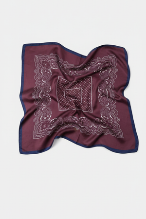PAÑUELO ESTAMPADO CACHEMIRE GRANATE