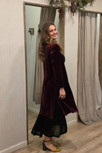 Vestido tirantes terciopelo negro