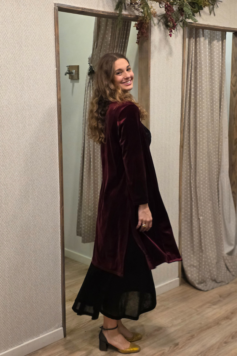 Vestido tirantes terciopelo negro