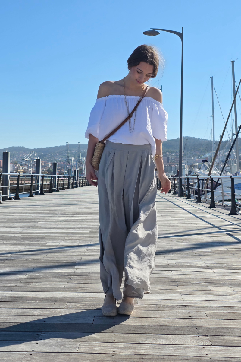 Pantalón Ancho Topo