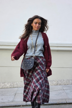 Chaqueta de punto Olivia granate