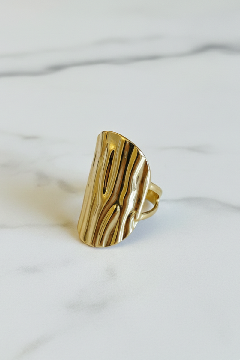 Anillo ajustable grande  labrado