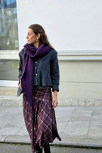 Chaqueta corta micro pana gris