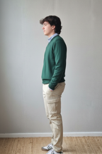 Pantalón cargo beige hombre