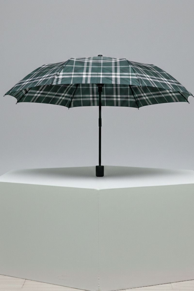 Paraguas cuadros pequeños verde militar