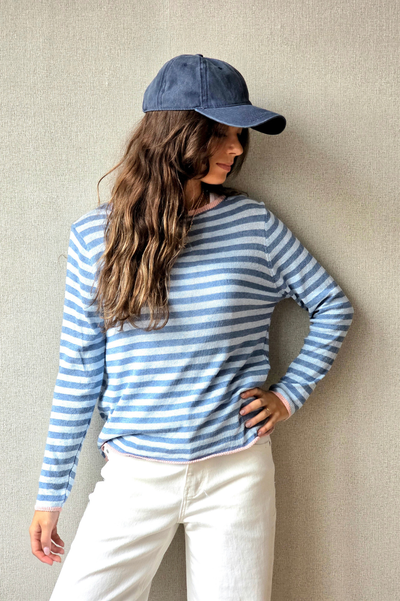 Jersey Sunset Rayas Azul Jean