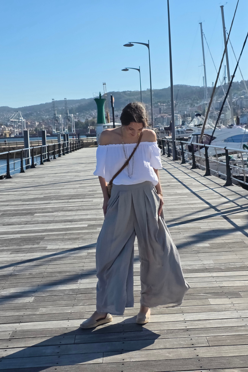 Pantalón Ancho Topo