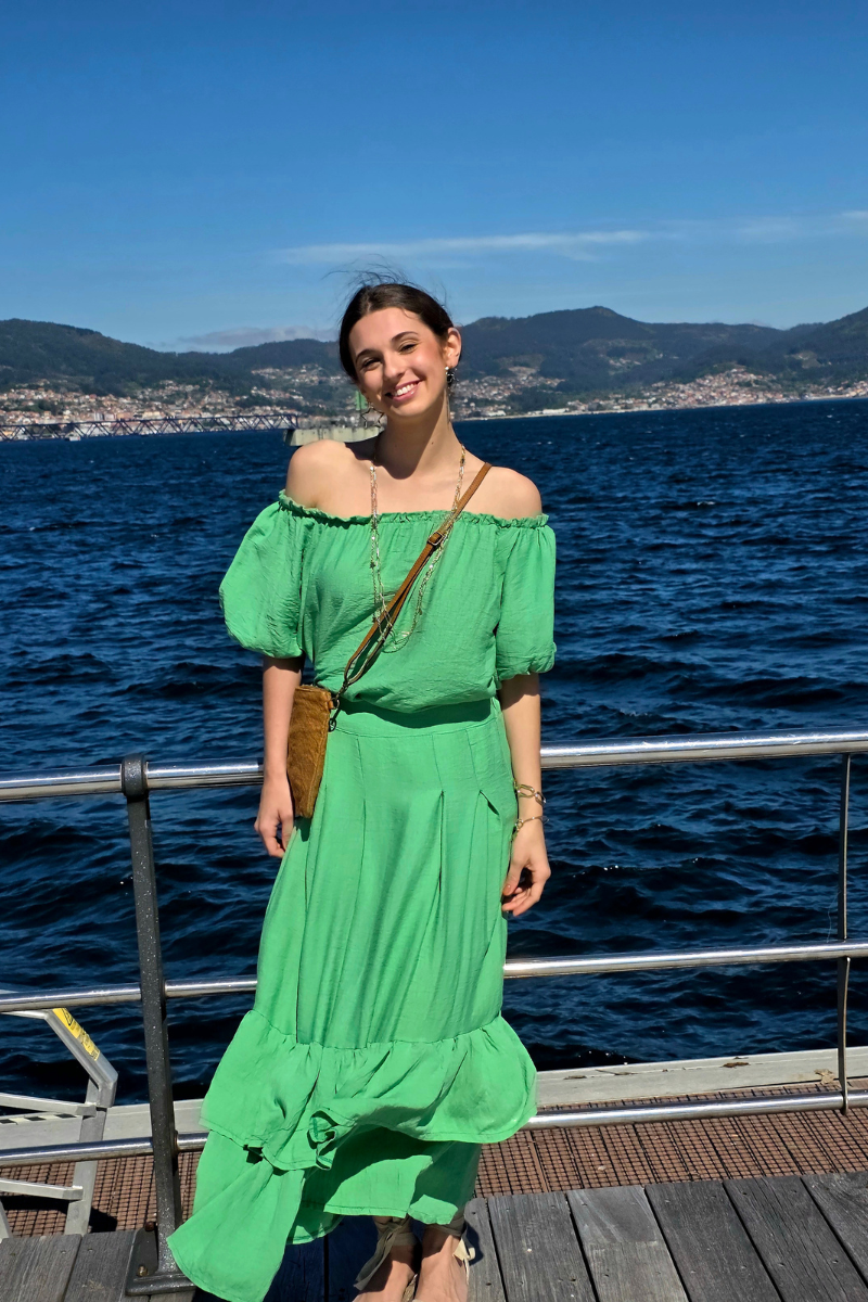 Falda Volantes Verde