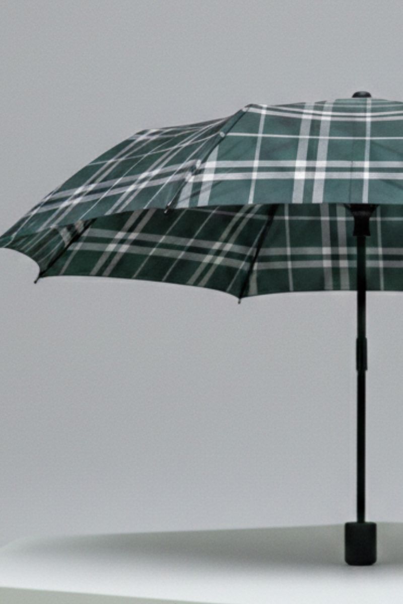 Paraguas cuadros pequeños verde militar