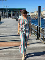 Pantalón de Rayas Verde Bonito