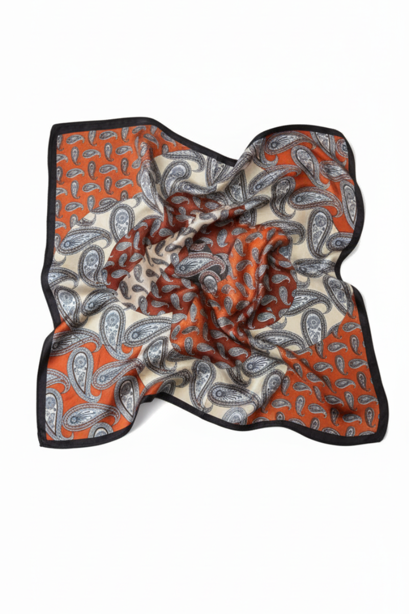 PAÑUELO ESTAMPADO CACHEMIR CALDERO