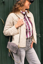 Chaqueta Acolchada de Nudos Beige