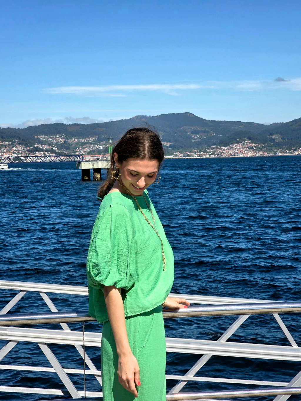 Blusa Manga Globo Verde