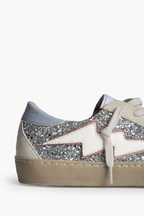 Zapatilla rayo Glittel plata