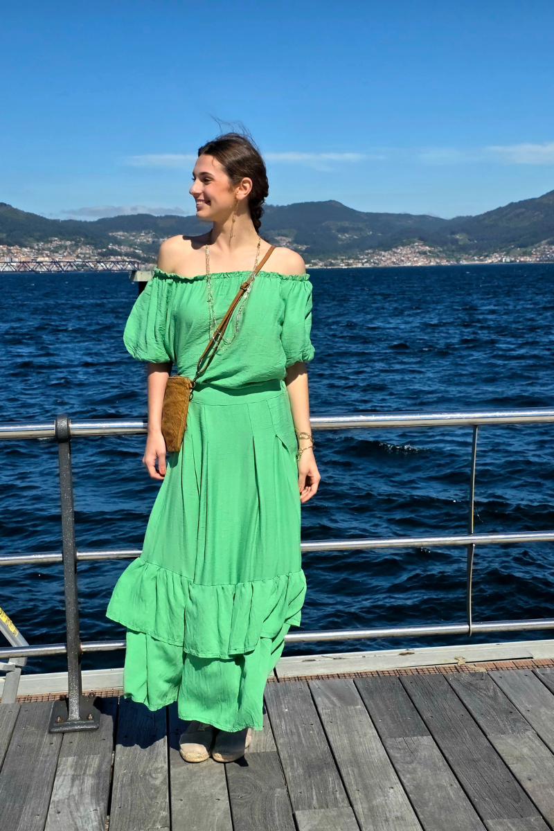 Falda Volantes Verde