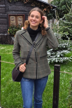 Americana de espiguilla verde militar