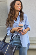 Camisa Rayas Azul Jean - Estilo Casual y Fresco