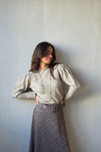 Jersey manga farol beige