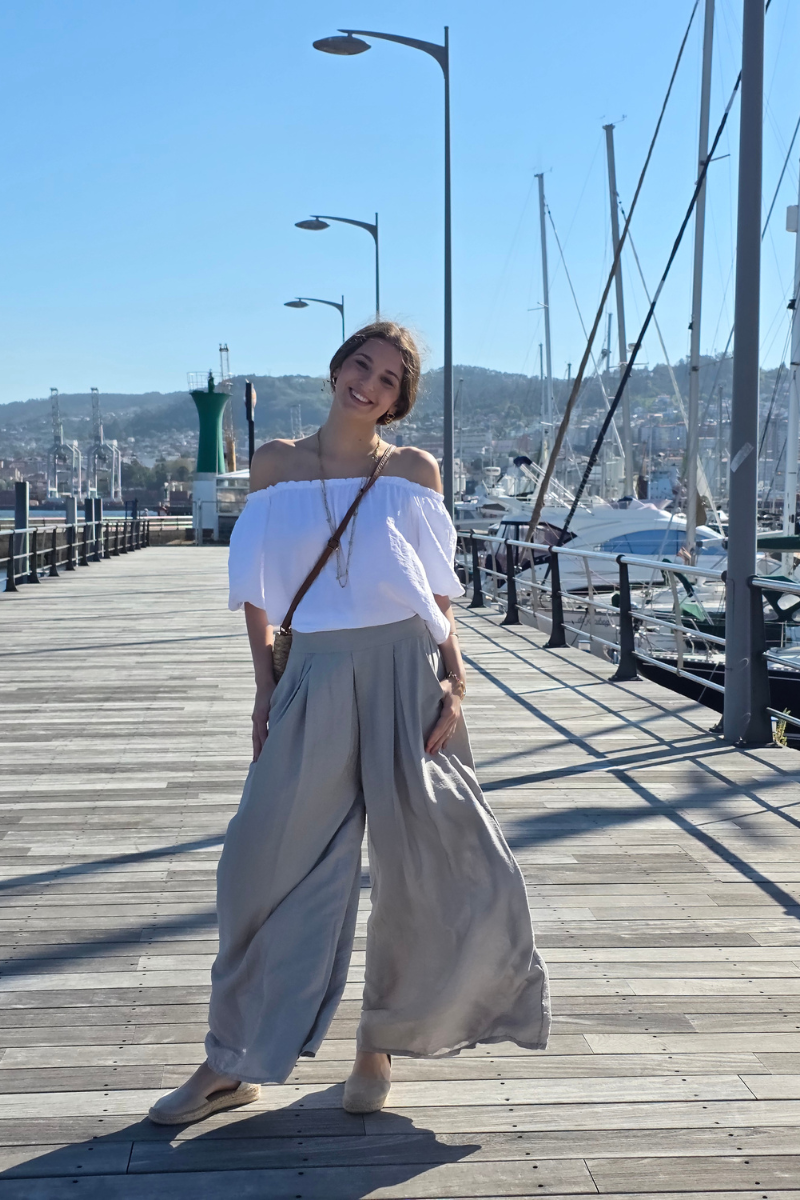 Pantalón Ancho Topo