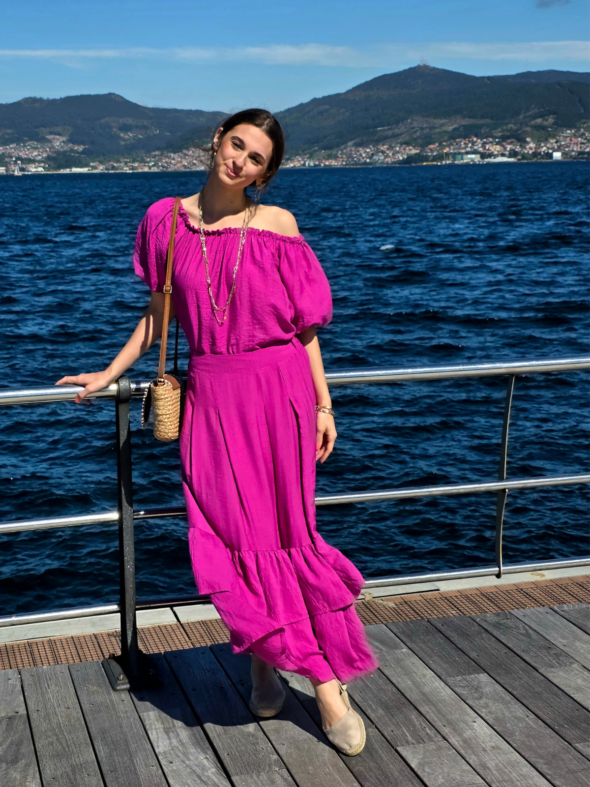 Falda Volantes Magenta