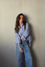 Camisa Rayas Azul Marino