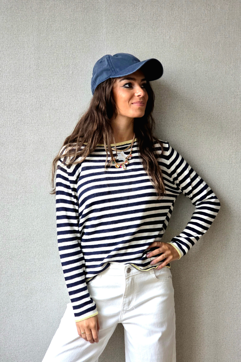 Jersey Sunset Rayas Azul Marino