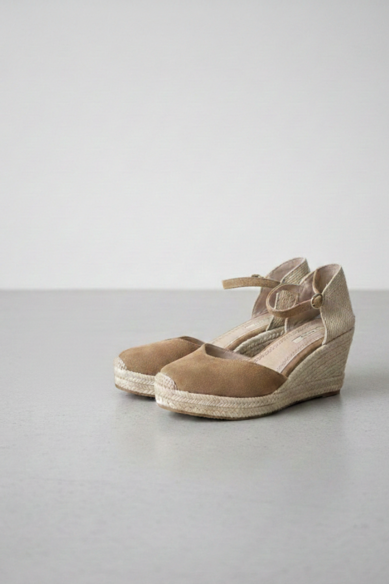 Alpargata Valenciana Cuña Camel - Plataforma Yute 8cm