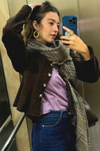 Chaqueta corta micropana marrón