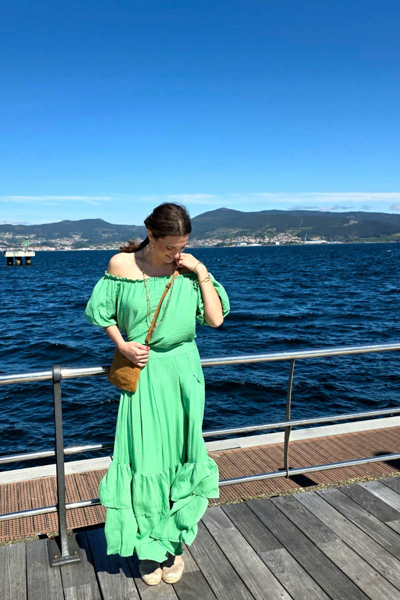 Falda Volantes Verde