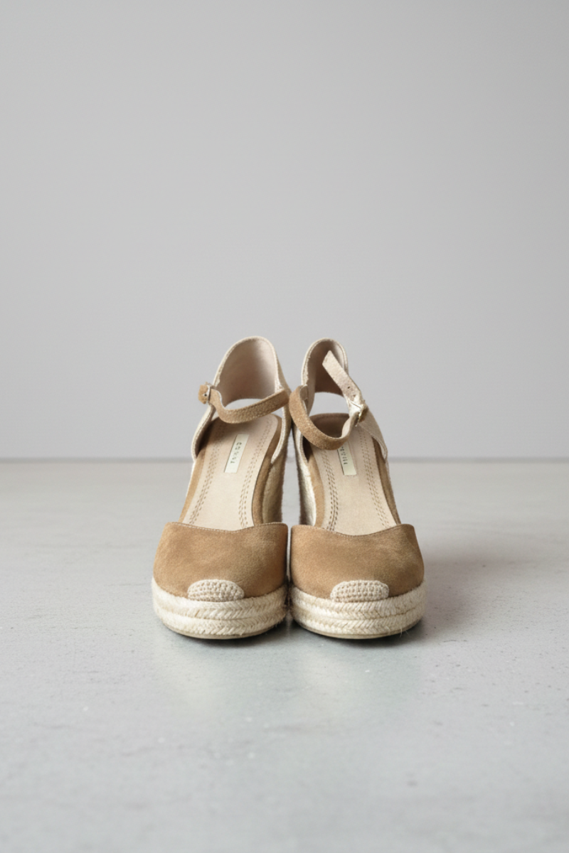 Alpargata Valenciana Cuña Camel - Plataforma Yute 8cm