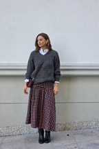 Jersey Olivia de punto con brillos gris oscuro