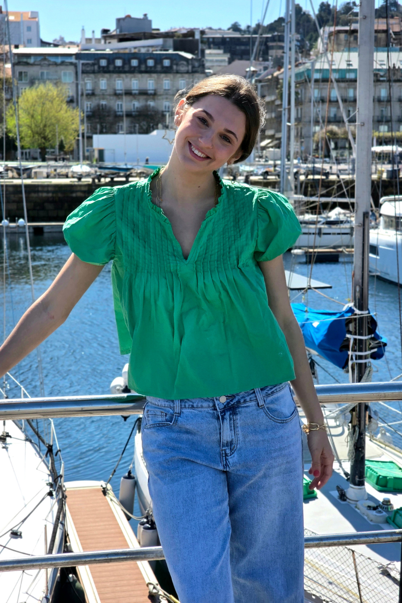Blusa Manga Farol Verde Andalucía