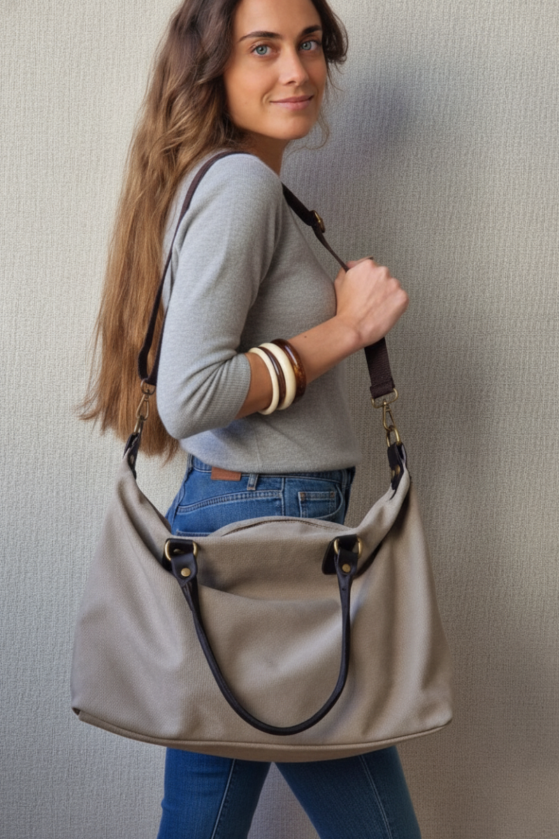 Bolso loneta topo con opción a personalizar