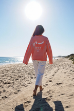 Sudadera Rayas Naranja Flúor Islas Cíes