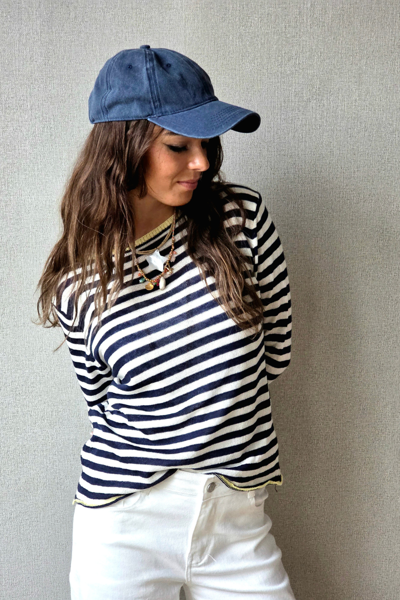 Jersey Sunset Rayas Azul Marino