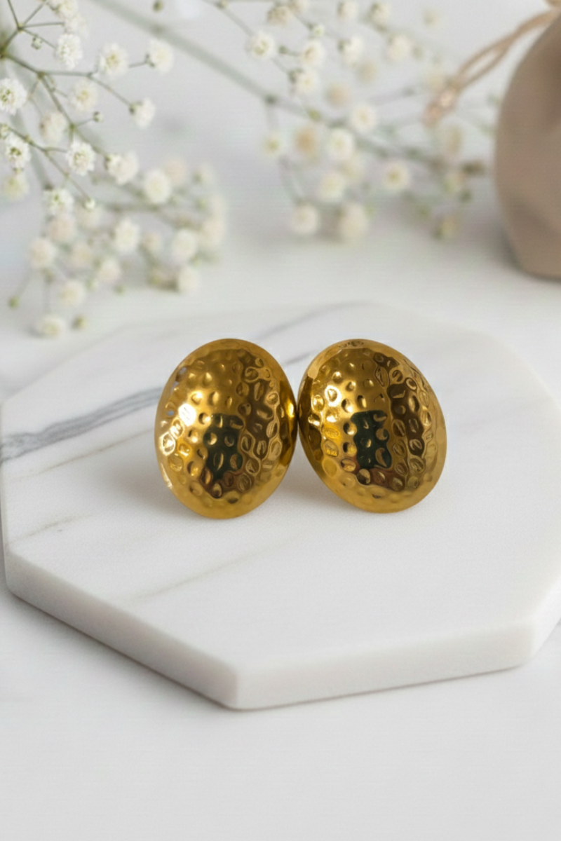 Pendientes acero tipo botón