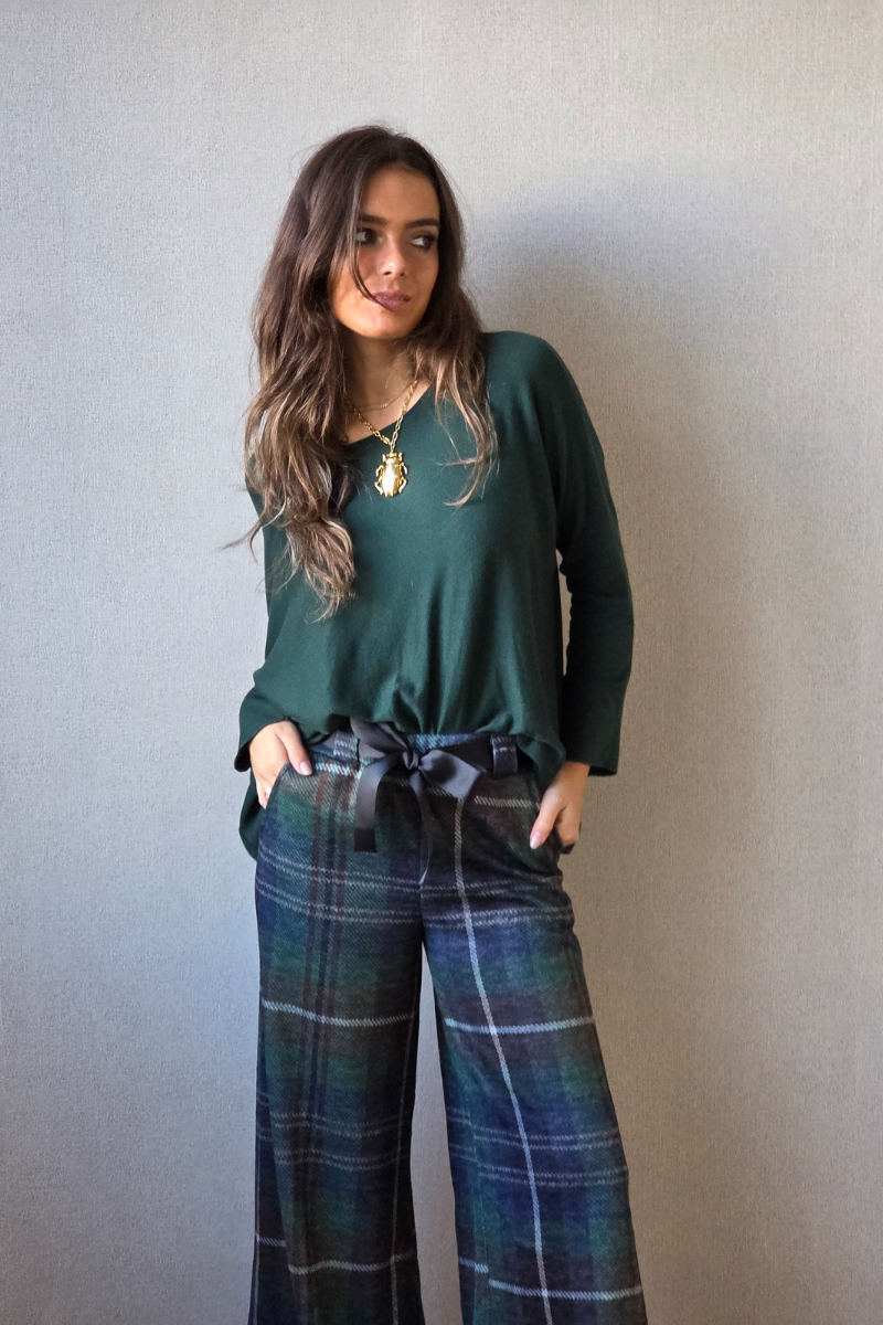 Pantalón de cuadros Belmonte azul