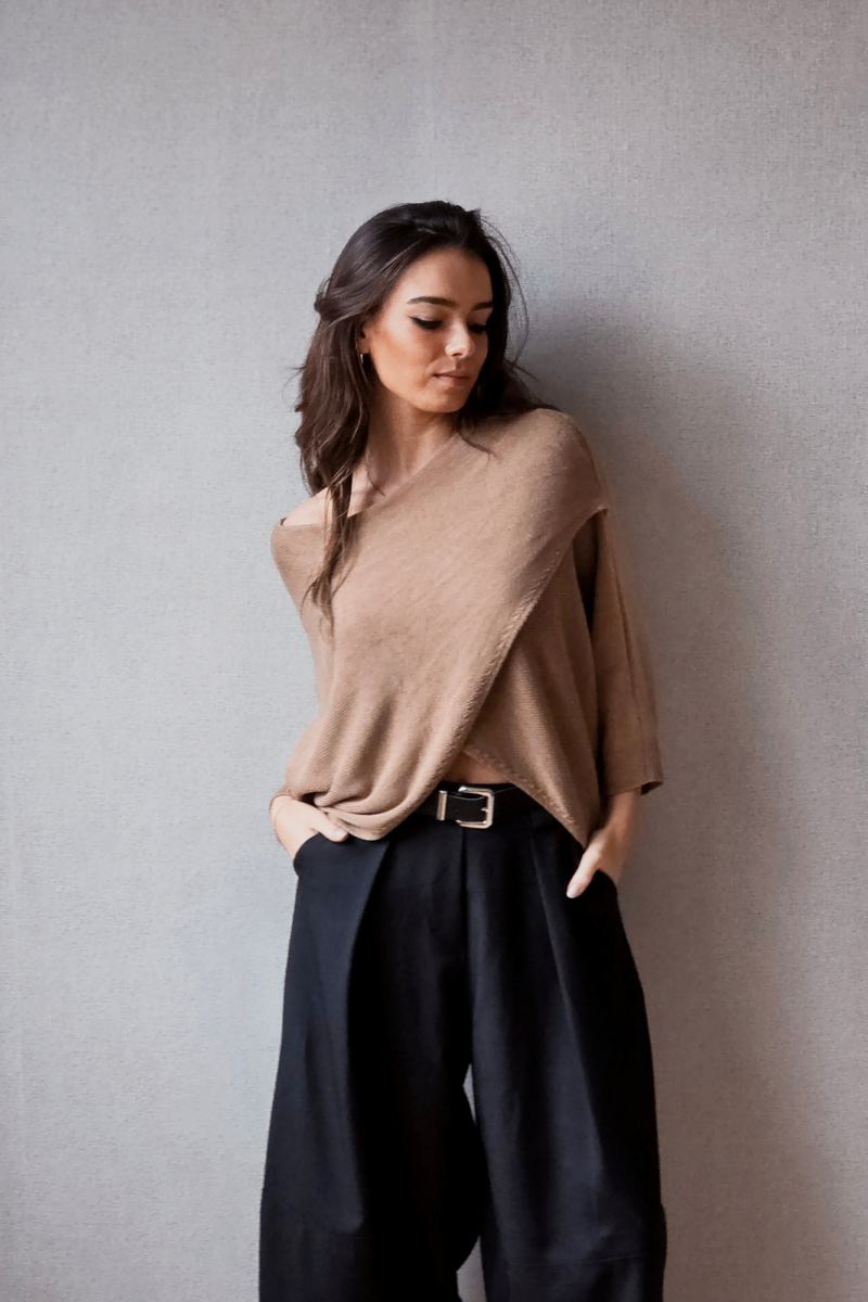 Jersey cruzado manga japonesa Sakura camel