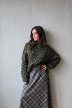 Jersey ochos cuello caja verde militar