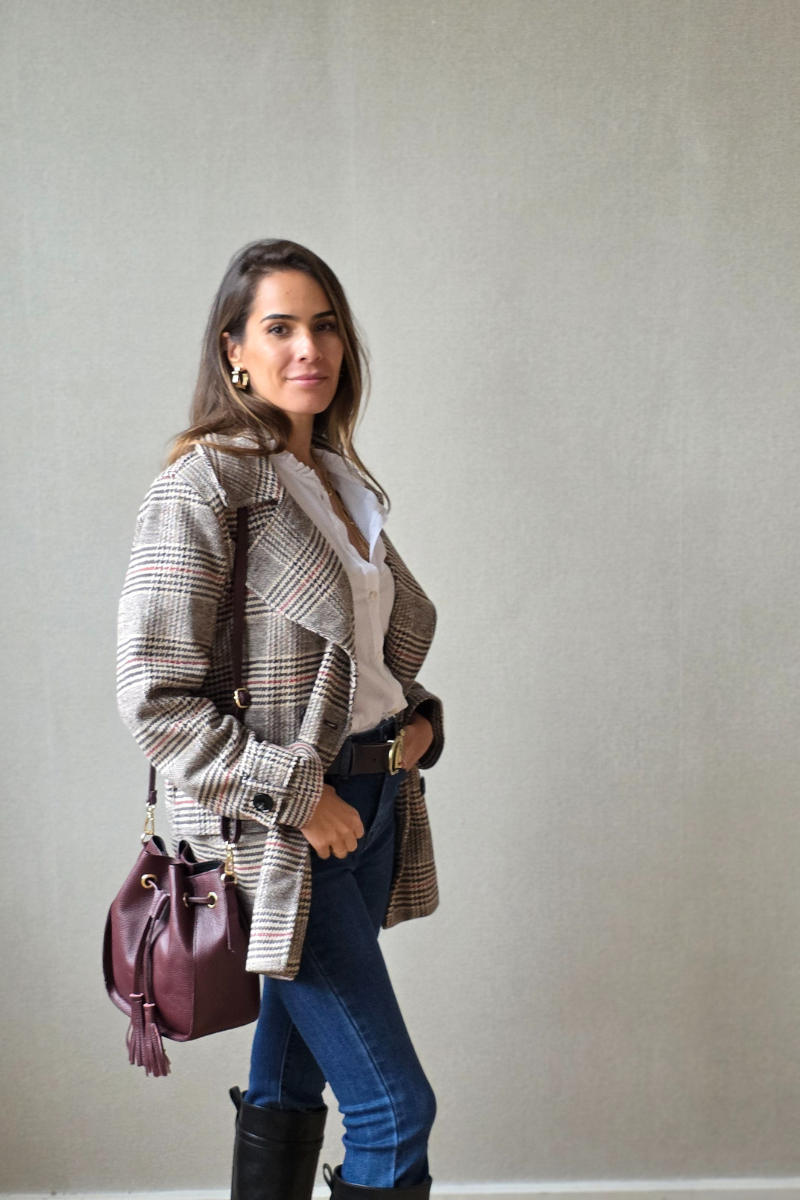 Abrigo tipo paño príncipe de Gales