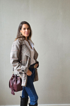 Abrigo tipo paño príncipe de Gales