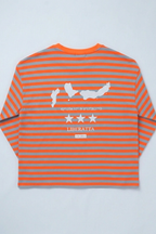 Sudadera Rayas Naranja Flúor Islas Cíes
