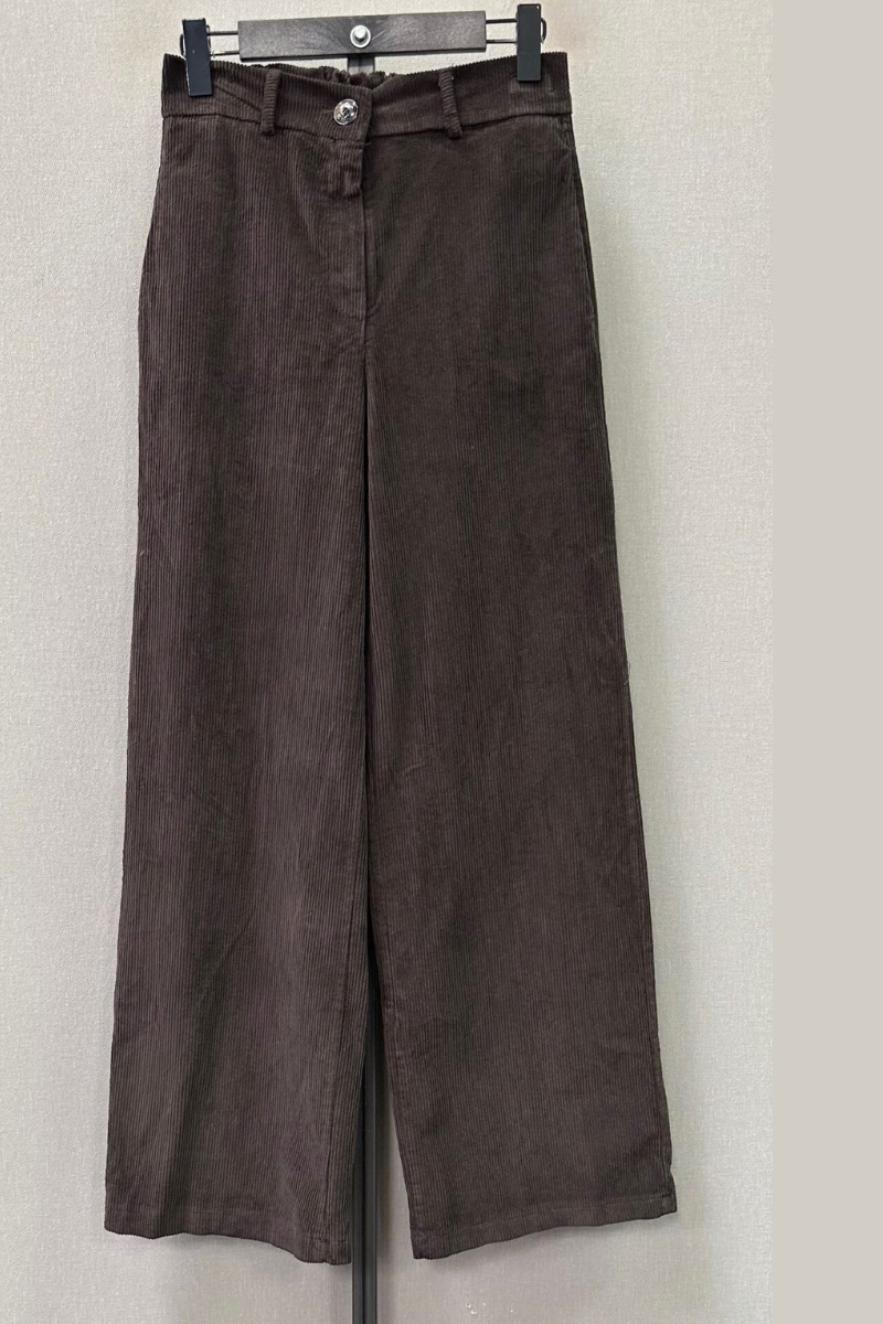 Pantalón de pana ancho marrón