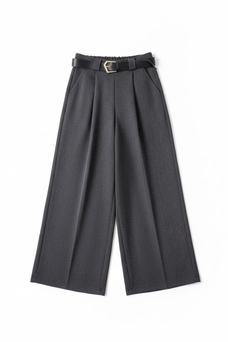 Pantalón palazzo mezclilla gris