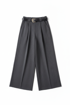 Pantalón palazzo mezclilla gris