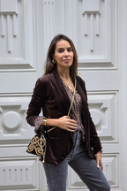 Americana de terciopelo marrón