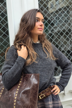 Jersey greca tricotada gris