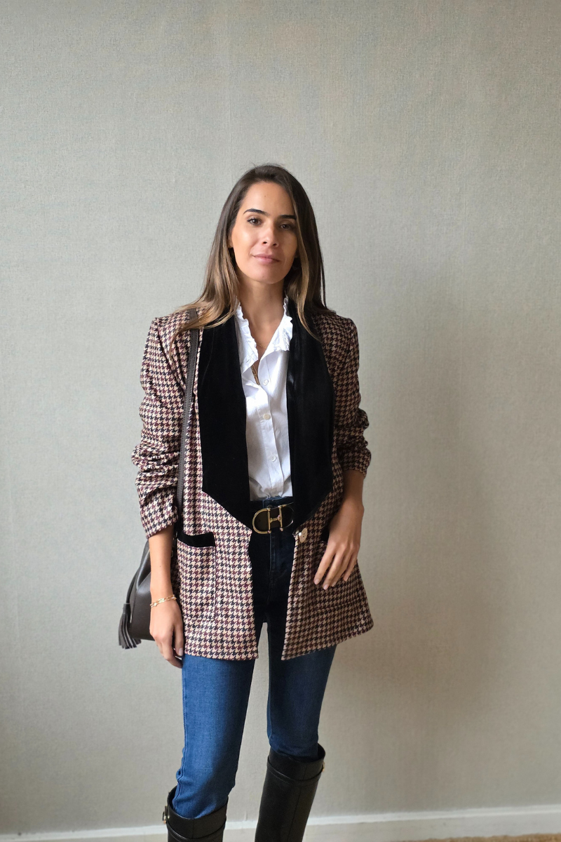 Americana pata de gallo negra