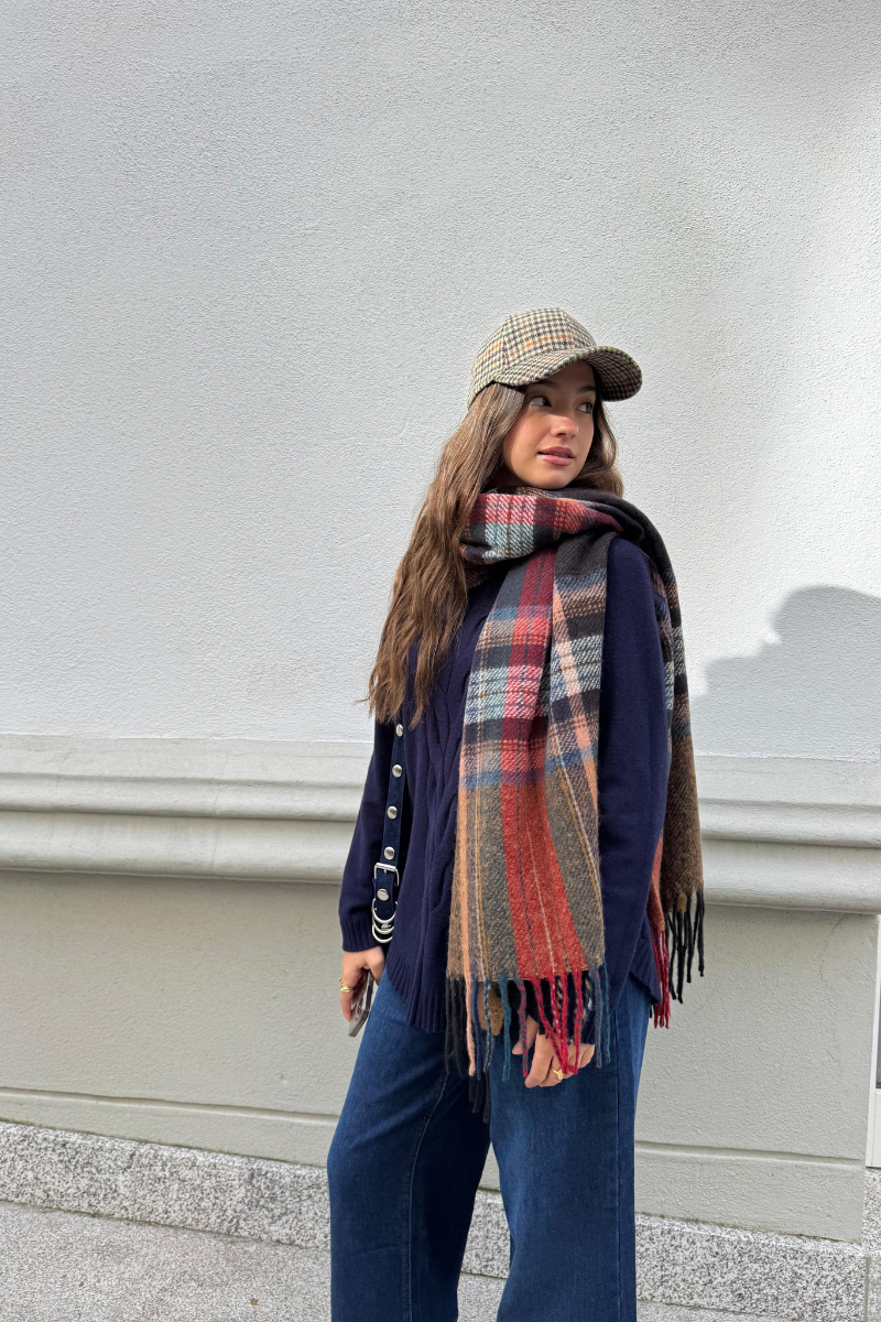 Gorra de con estampado príncipe de gales