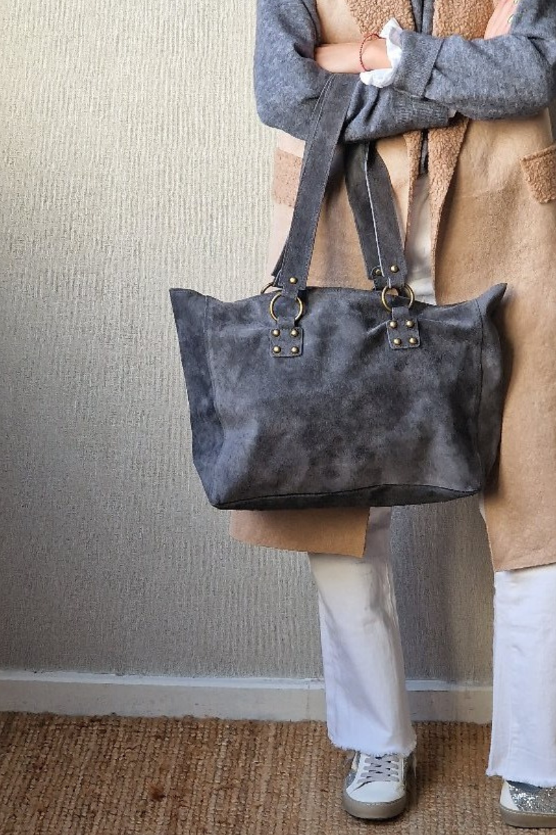 Bolso ante shopping gris